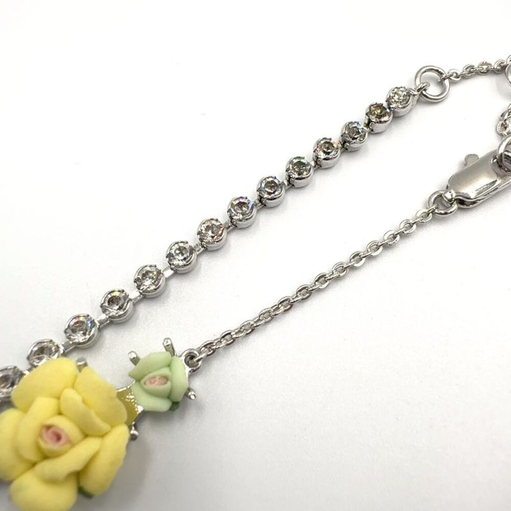 Dior Diorette Rose Metal Enamel Bracelet - Picture 6 of 10
